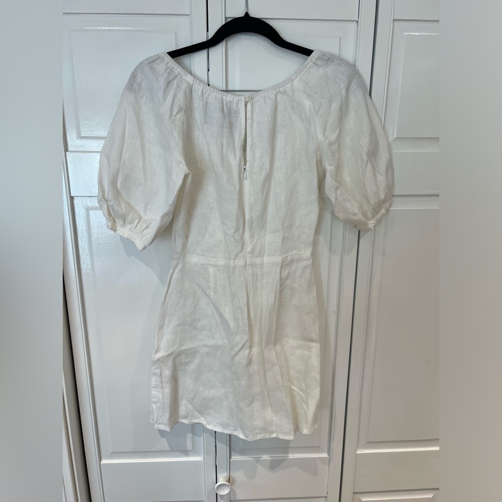 EUC Reformation Linen Puff Sleeve Dress - Picture 5 of 5